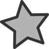 Grey Star Clip Art